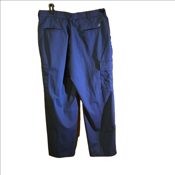 2 pairs Aramark Charcoal Grey Cargo Wearguard Pants Technicians Men size 36Wx29L - Picture 3 of 12